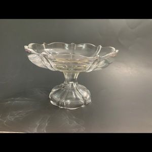 Mikasa Small Clear Compote Dish 6” Wide 4” Tall